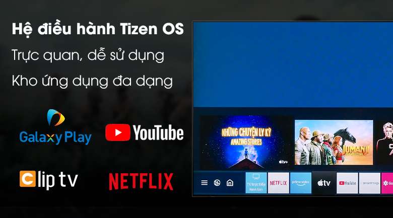 Hệ điều hành Tizen OS - Tivi QLED Samsung QA50Q60T