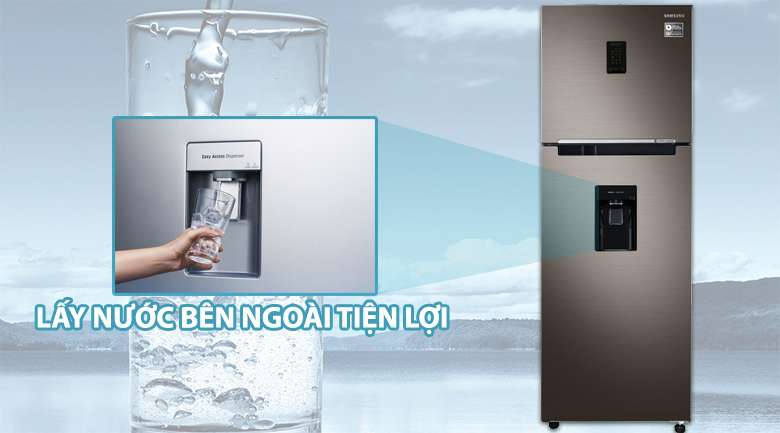 Tủ lạnh Samsung Inverter 321 lít RT32K5930DX/SV - Lấy nước bên ngoài