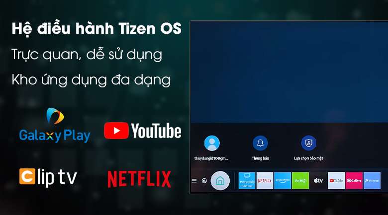 Hệ điều hành Tizen OS - Tivi LED Samsung UA50TU8100