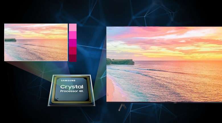 Crystal Prosessor 4K giúp TV có thể nâng cấp mọi  hình ảnh nguồn gần với chuẩn 4K nhất