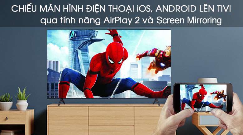 Smart Tivi Samsung 4K 75 inch UA75TU7000 - Chiếu màn hình