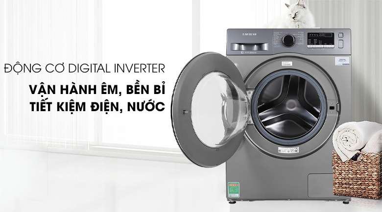 Máy giặt Samsung Inverter 8.5 kg WW85J42G0BX/SV có động cơ Inverter