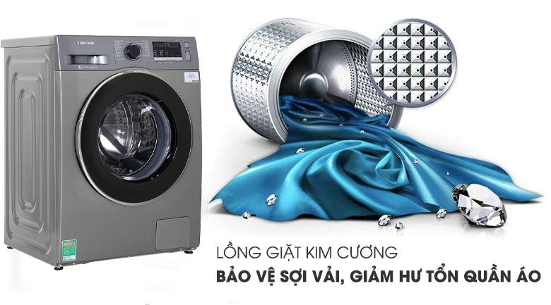 Máy giặt Samsung Inverter 8.5 kg WW85J42G0BX/SV có lồng giặt kim cương