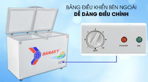 Tủ đông Sanaky VH-3699W1 (360 lít, dàn lạnh đồng) – Sanaky Việt Nam