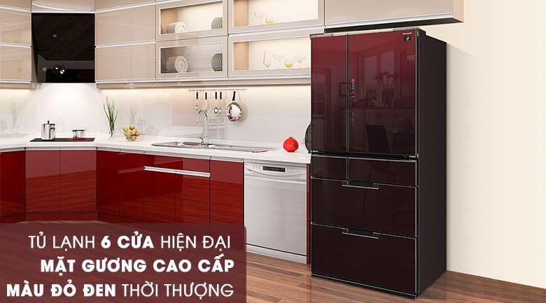 Thiết kế - Tủ lạnh Sharp Inverter 601 lít SJ-GF60A-R/T