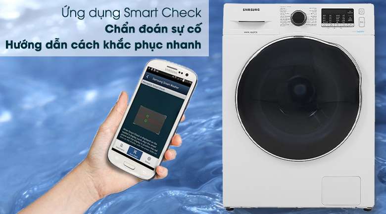 Máy giặt sấy Samsung Inverter 9.5kg WD95J5410AW/SV - Smart Check