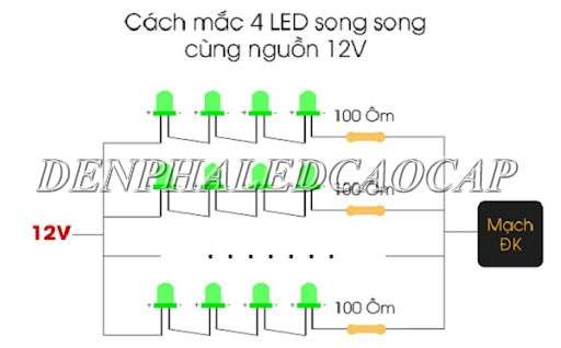 Sơ đồ mạch đèn LED 12V