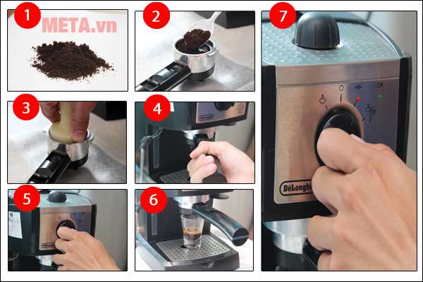 Cách sử dụng máy pha cafe bán tự động