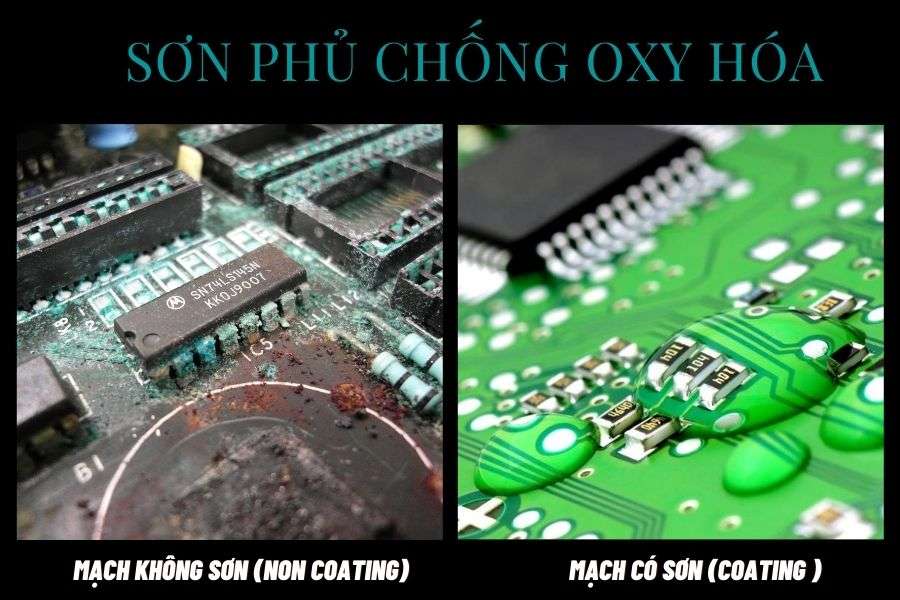 sơn phủ lớp chống oxy hóa cho bo mạch