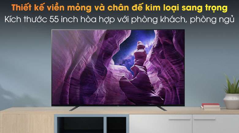 Android Tivi OLED Sony 4K 55 inch KD-55A8H - Thiết kế 
