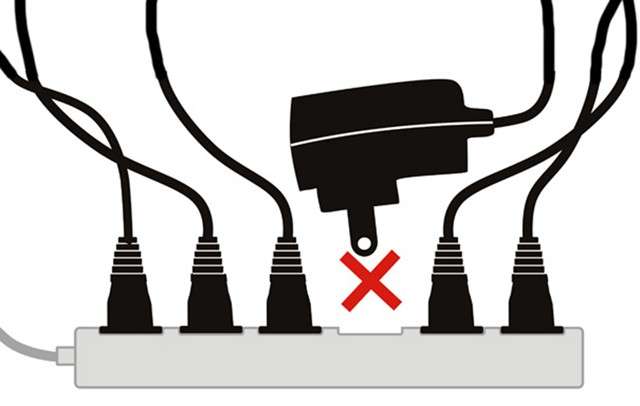 Không nên cắm chung ổ điện lò vi sóng với nhiều thiết bị khác