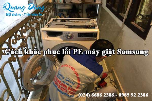 Hướng dẫn sửa máy giặt Samsung báo lỗi PE