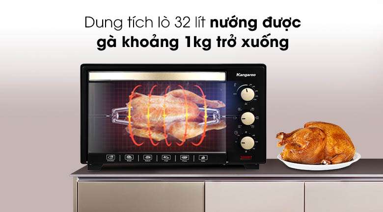 Dung tích 32 lít -  Lò nướng Kangaroo KG3201 32 lít