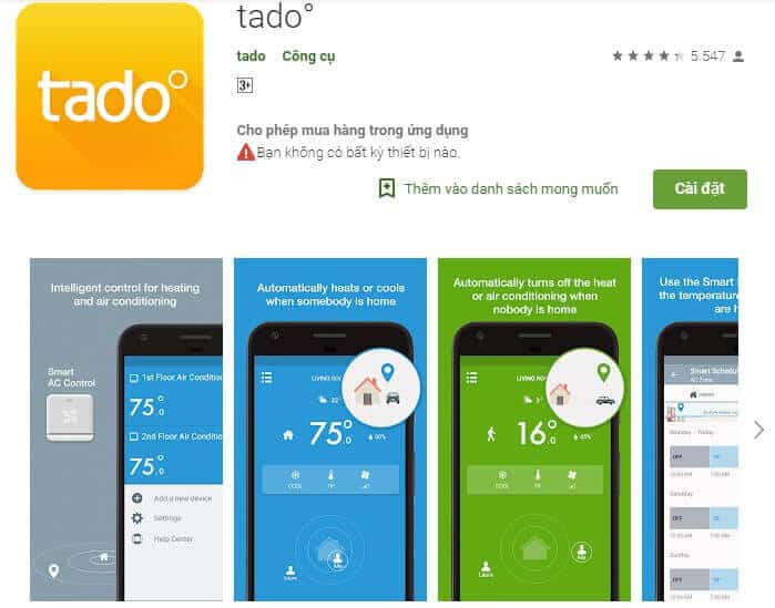 Tado điều khiển điều hòa bằng điện thoại(Ảnh 1)