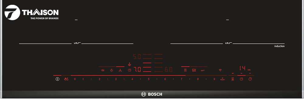 Bảng điểu khiển bếp Bosch có đèn LED
