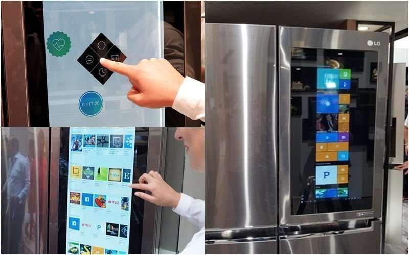 Hệ điều hành Windows 10 được tích hợp lên tủ lạnh LG Smart InstaView Door-in-Door