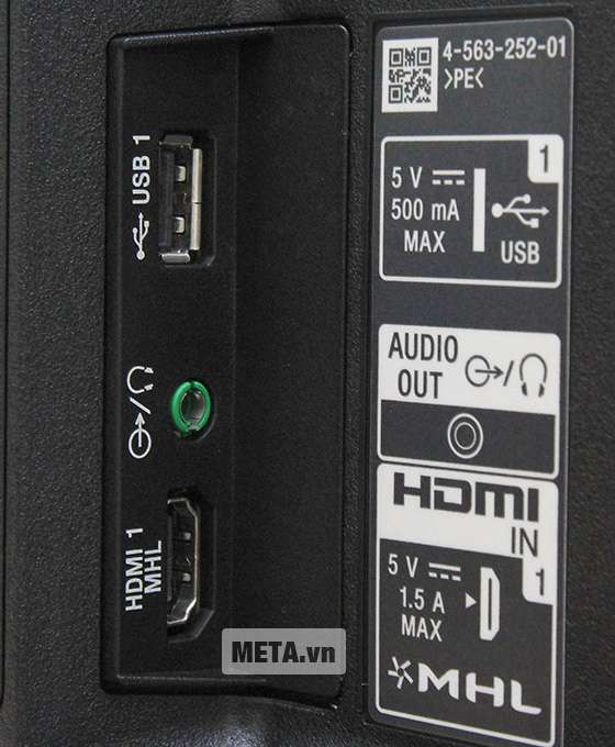 Tivi smart Sony 55 inch Full HD 55W800C với cổng kết nối đa dạng và tiện ích.