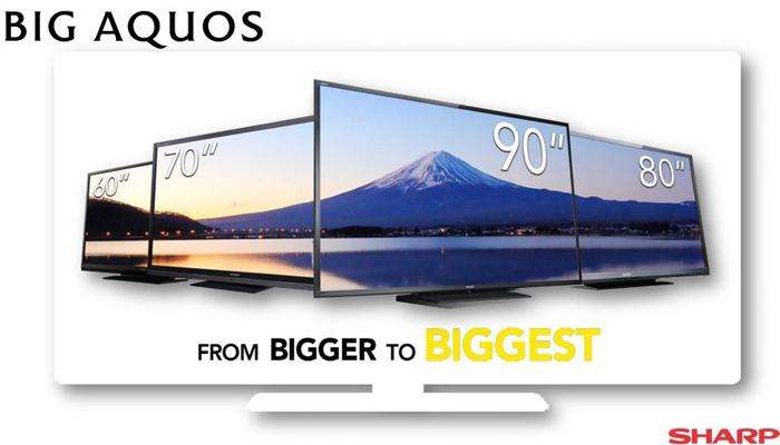 Dòng Big Aquos cho các tivi màn hình cực lớn