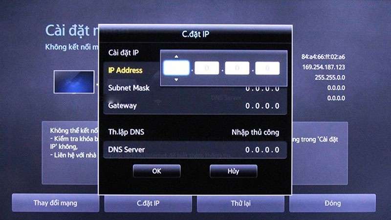 Cách xử lý khi tivi không thể kết nối mạng