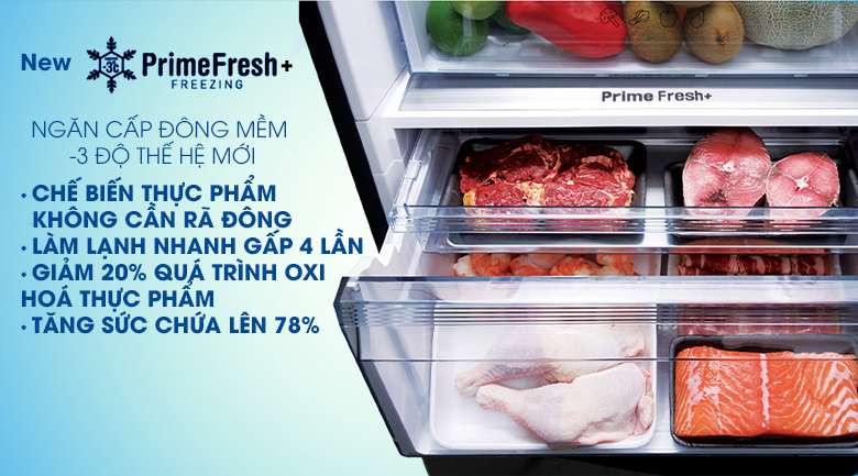 Ngăn đông mềm thế hệ mới Prime Fresh+ 