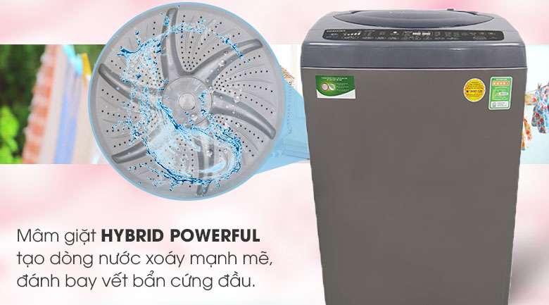 Mâm giặt Hybrid Powerful - Máy giặt Toshiba Inverter 9 Kg AW-DJ1000CV SK