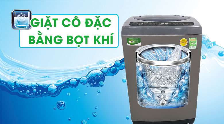 Giặt cô đặc bằng bọt khí - Máy giặt Toshiba Inverter 9 Kg AW-DJ1000CV SK