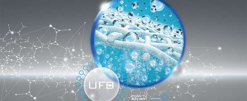 Công nghệ UFB siêu bọt khí NANO - Máy giặt Toshiba Inverter 10 kg AW-DUH1100GV