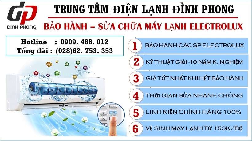 Trung tâm bảo máy máy lạnh electrolux tại TPHCM