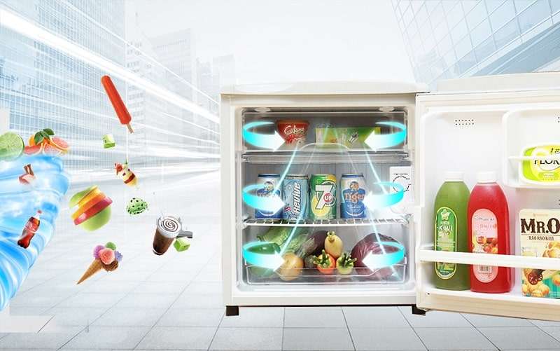 Công nghệ làm lạnh trực tiếp trên tủ lạnh Aqua AQR-55AR