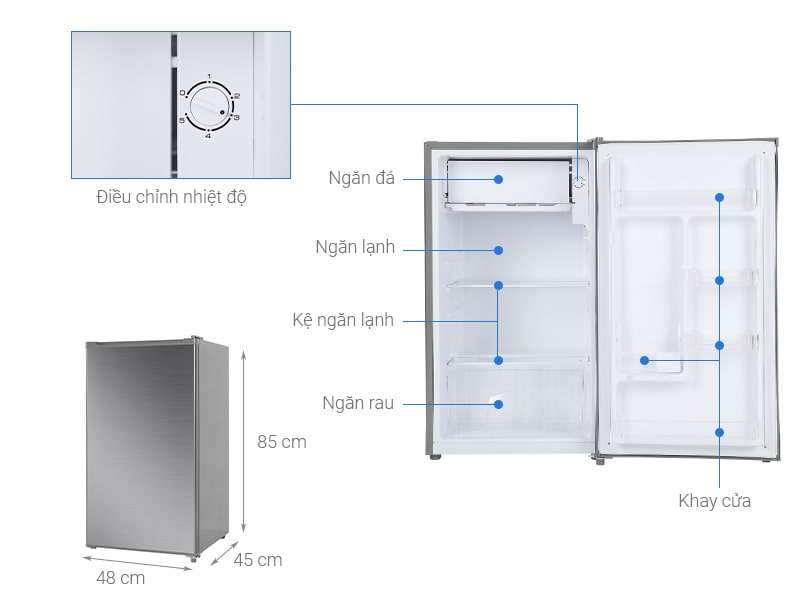 Hình ảnh tổng quát tủ lạnh Beko RS9051P 93 lít