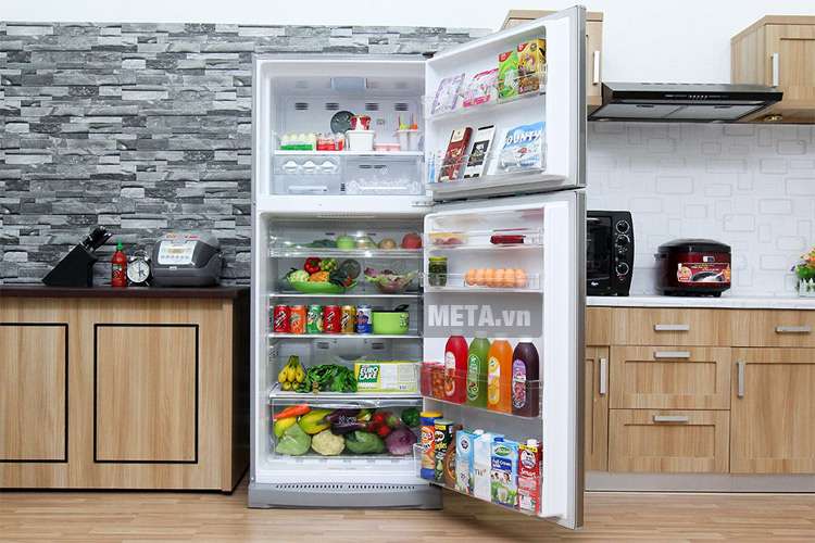 Tủ lạnh Electrolux ETM5107PE-RVN có thể tích trữ lượng lớn thực phẩm.