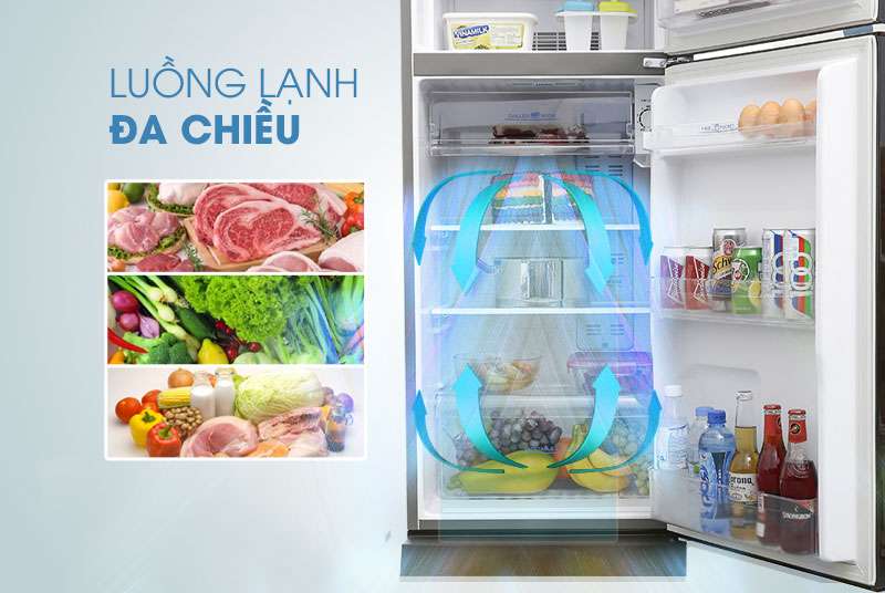 Làm lạnh đa chiều - Tủ lạnh Aqua 205 lít AQR-I209DN DC