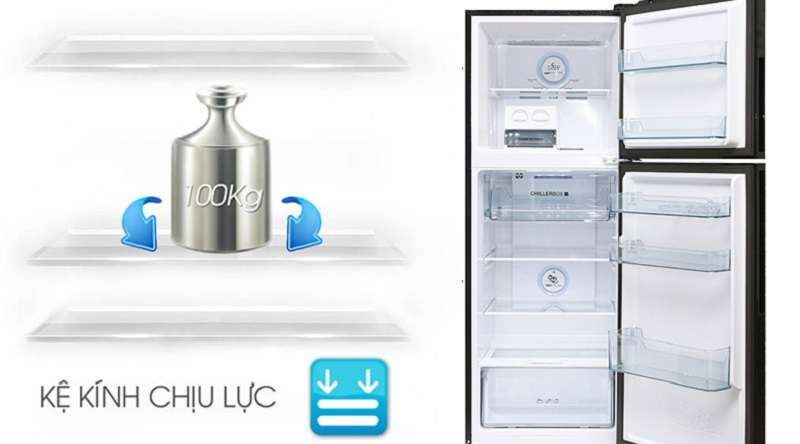 Khay kính chịu lực bền bỉ - Tủ lạnh Aqua Inveter 235 lít AQR-IG248EN (GB)