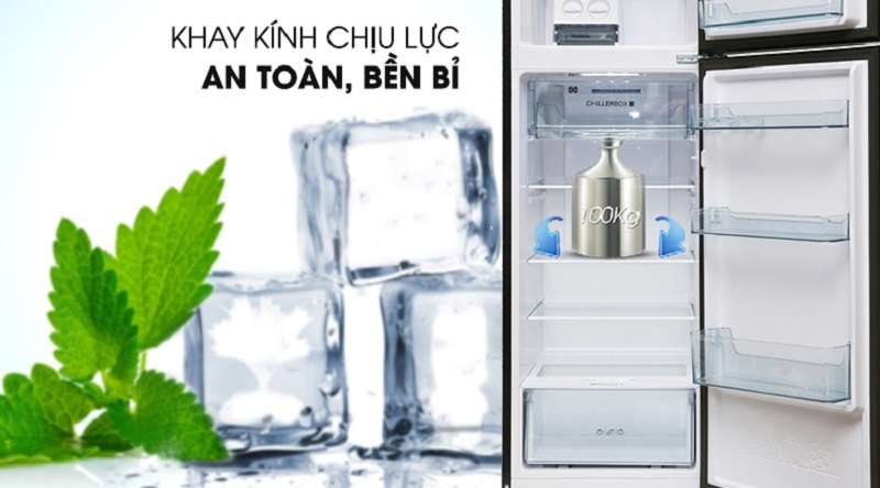Khay chứa thiết kế an toàn, bền bỉ - Tủ lạnh Aqua Inverter 270 lít AQR-IG288EN (GB) 