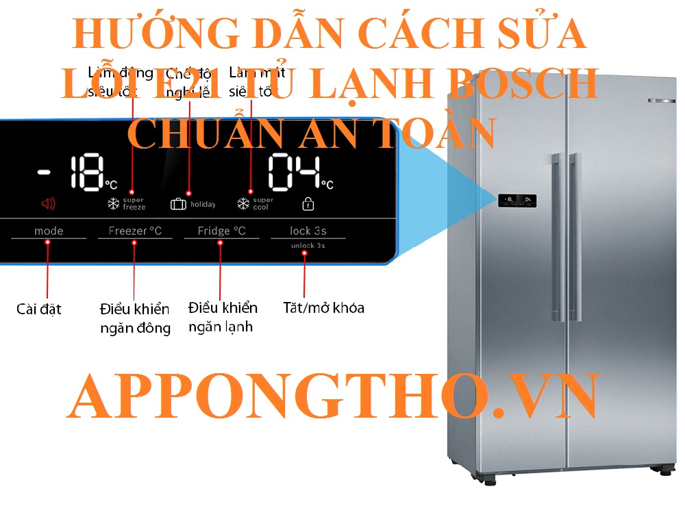 Tủ lạnh Bosch lỗi E21 ảnh hưởng đến thực phẩm không?