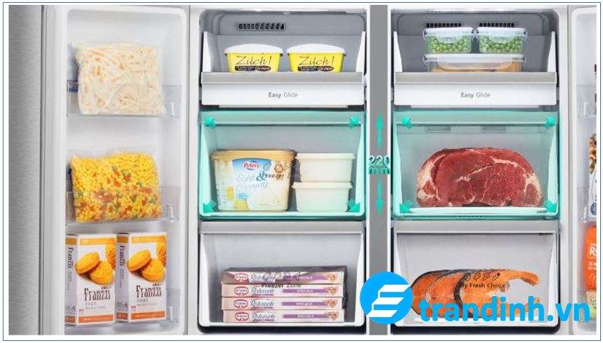 2. Tủ lạnh inverter Casper RM-680VBW có dung tích lớn phù hợp với nhiều hộ gia đình