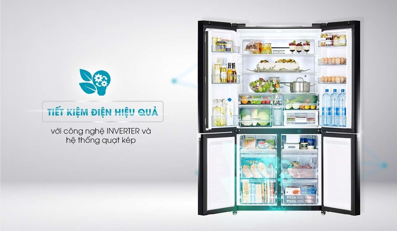 Tủ Lạnh Hitachi Inverter 569 Lít R-WB640VGV0 GBK Giá Rẻ, Trả Góp 0% | Nguyễn Kim