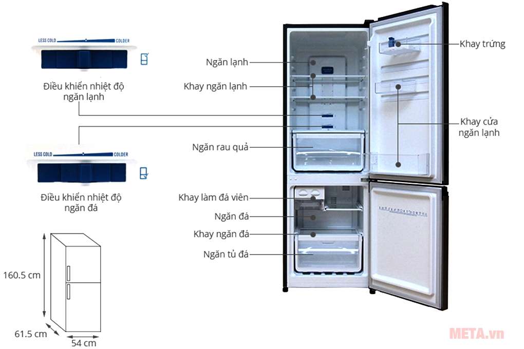 Tủ lạnh Inverter Electrolux EBB3500MG-XVN (340l) là dạng thiết kế độc đáo với màu bạc trang nhã