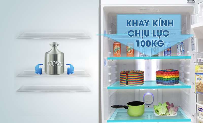 Sở hữu khay thủy tinh chịu lực, bạn sẽ nhanh chóng sắp xếp thực phẩm vào tủ lạnh LG GR-L702SD hơn mà không cần sợ quá nhiều thực phẩm sẽ làm khay bị hỏng