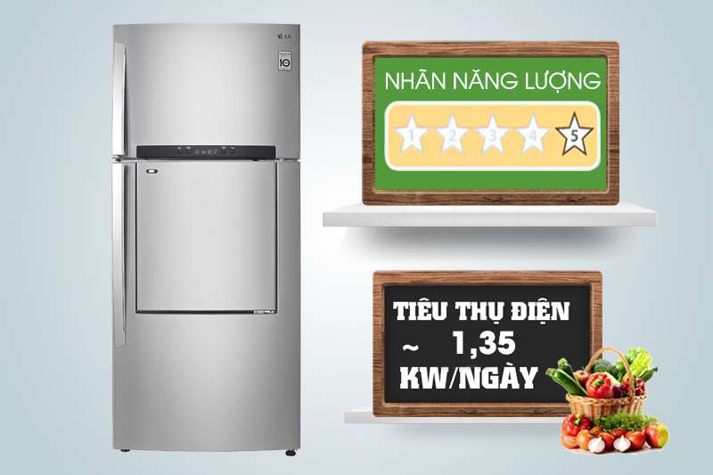 Mỗi ngày, chiếc tủ lạnh này chỉ tiêu thụ khoảng 1.35 kW điện
