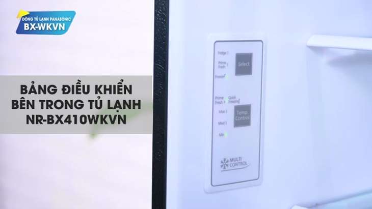 Bảng điều khiển của tủ lạnh Panasonic NR-BX410WKVN