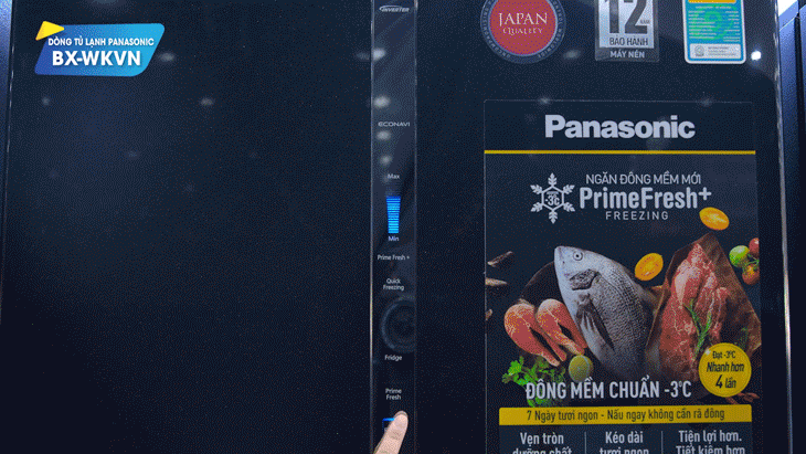 Bảng điều khiển cảm ứng ngoài cửa tủ - tủ lạnh Panasonic 410 lít NR-BX460WKVN