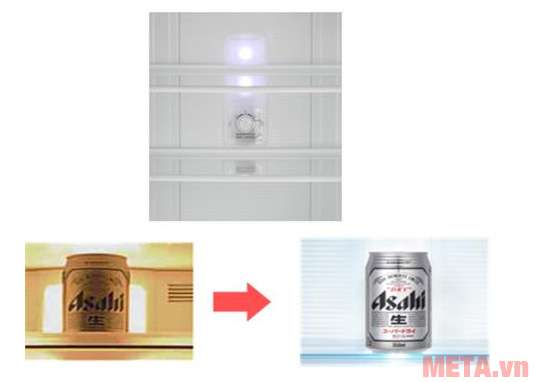 Tủ lạnh Panasonic NRBL268PSVN có đèn led chiếu sáng 