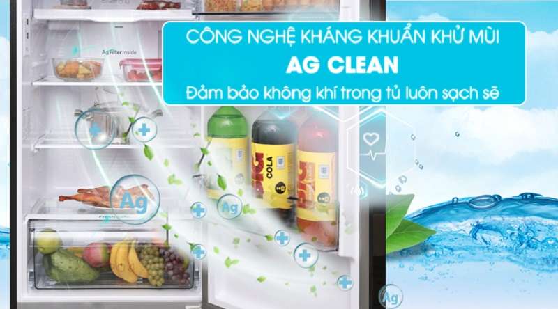 Lọc sạch không khí trong tủ với công nghệ Ag Clean - Tủ lạnh Panasonic Inverter 366 lít NR-BL389PKVN