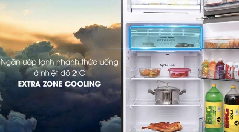 Tiện lợi hơn với ngăn làm lạnh nhanh Extra Cool Zone - Tủ lạnh Panasonic Inverter 366 lít NR-BL389PKVN