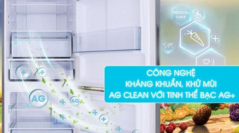 Công nghệ Ag Clean-Tủ lạnh Panasonic Inverter 255 lít NR-BV289QSV2