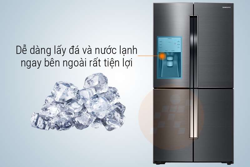 Thiết kế có ngăn lấy nước bên ngoài và lấy đá bên ngoài - Tủ lạnh Samsung Inverter 564 lít RF56K9041SG/SV