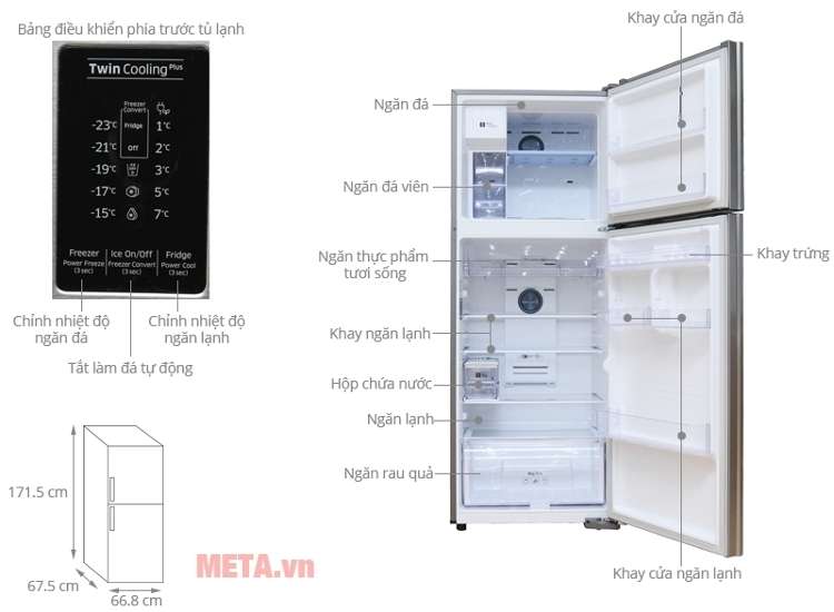 Tủ lạnh Samsung 380 lít RT38K5982SL/SV có hộp đựng nước 5 lít.