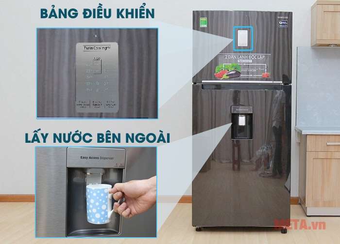 Tủ lạnh lấy nước ngoài Samsung Digital Inverter 502L RT50K6631BS/SV