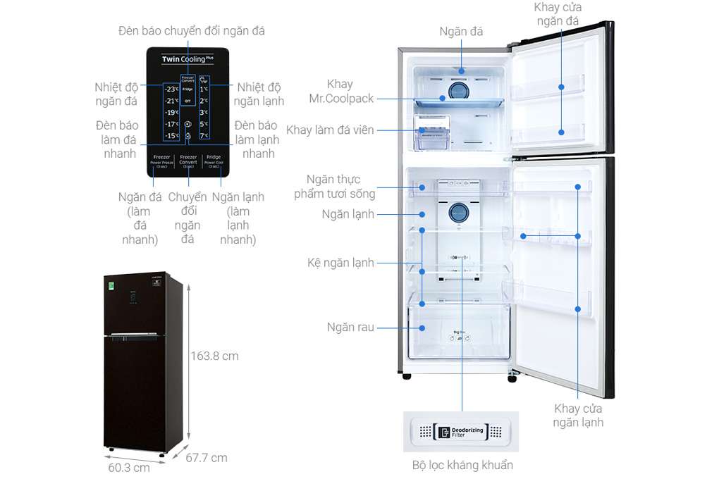 Cấu tạo của tủ lạnh Samsung